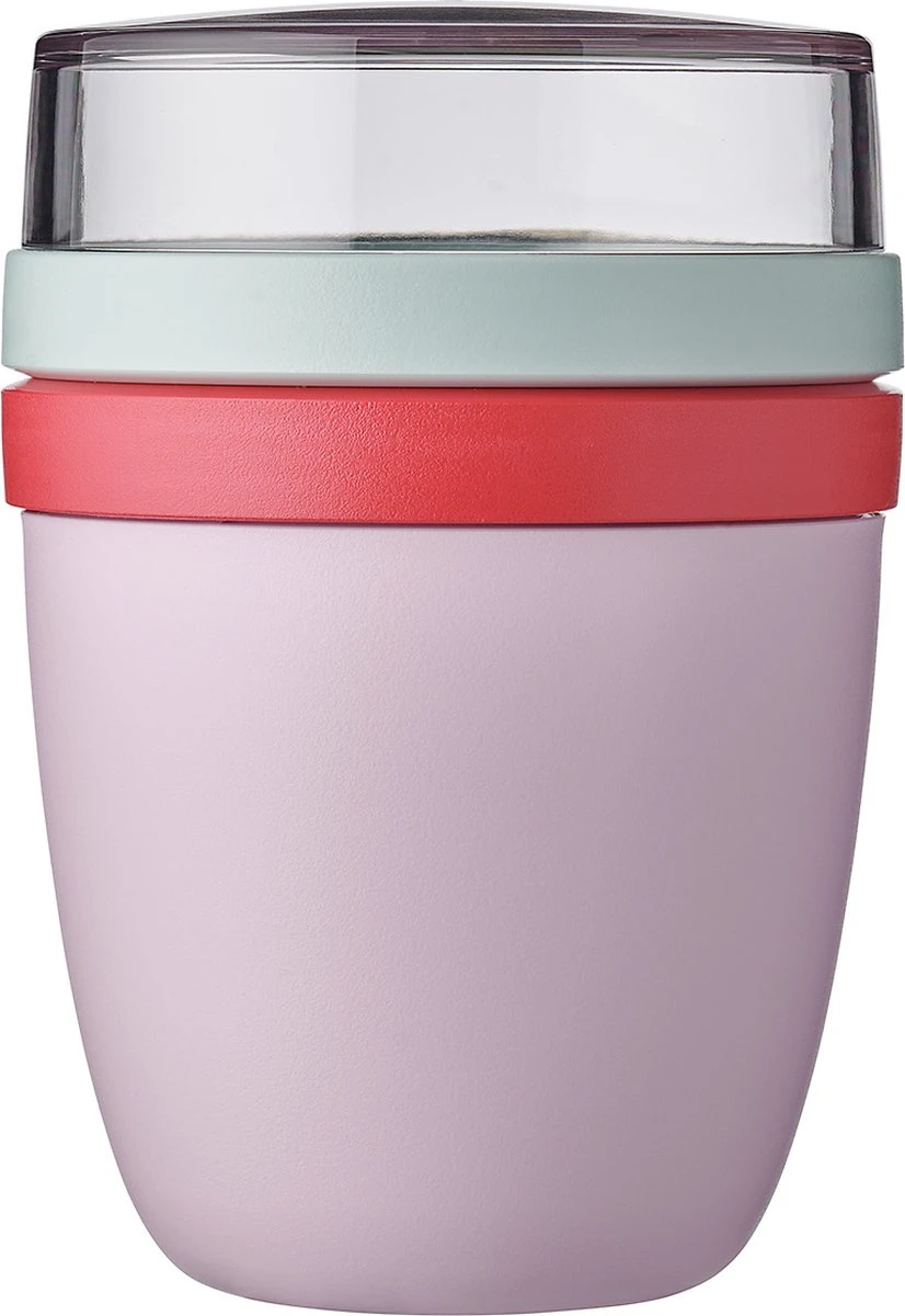 Mepal – Limited Edition Lunchpot Ellipse – Praktische Muesli Beker To Go – Strawberry Vibe – Geschikt Voor Vriezer, Magnetron En Vaatwasser - Onbeperkt Genieten