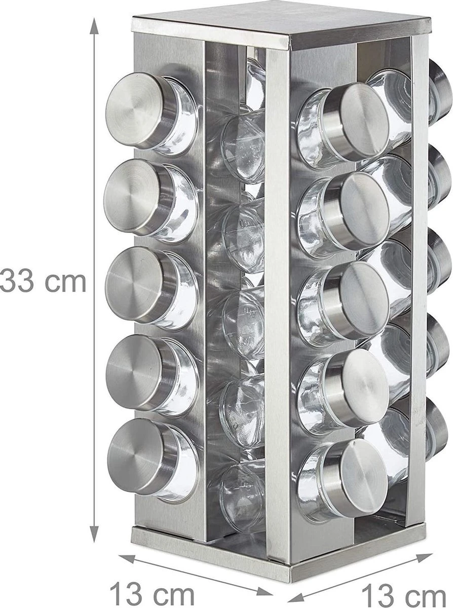 Pleasantwork Kruidenrek - Staand - Draaibaar - 20 Potjes - Afbeelding 6