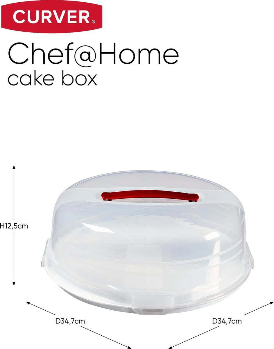 Curver Chef@home Taartdoos Laag - Sneeuwwit - Afbeelding 4