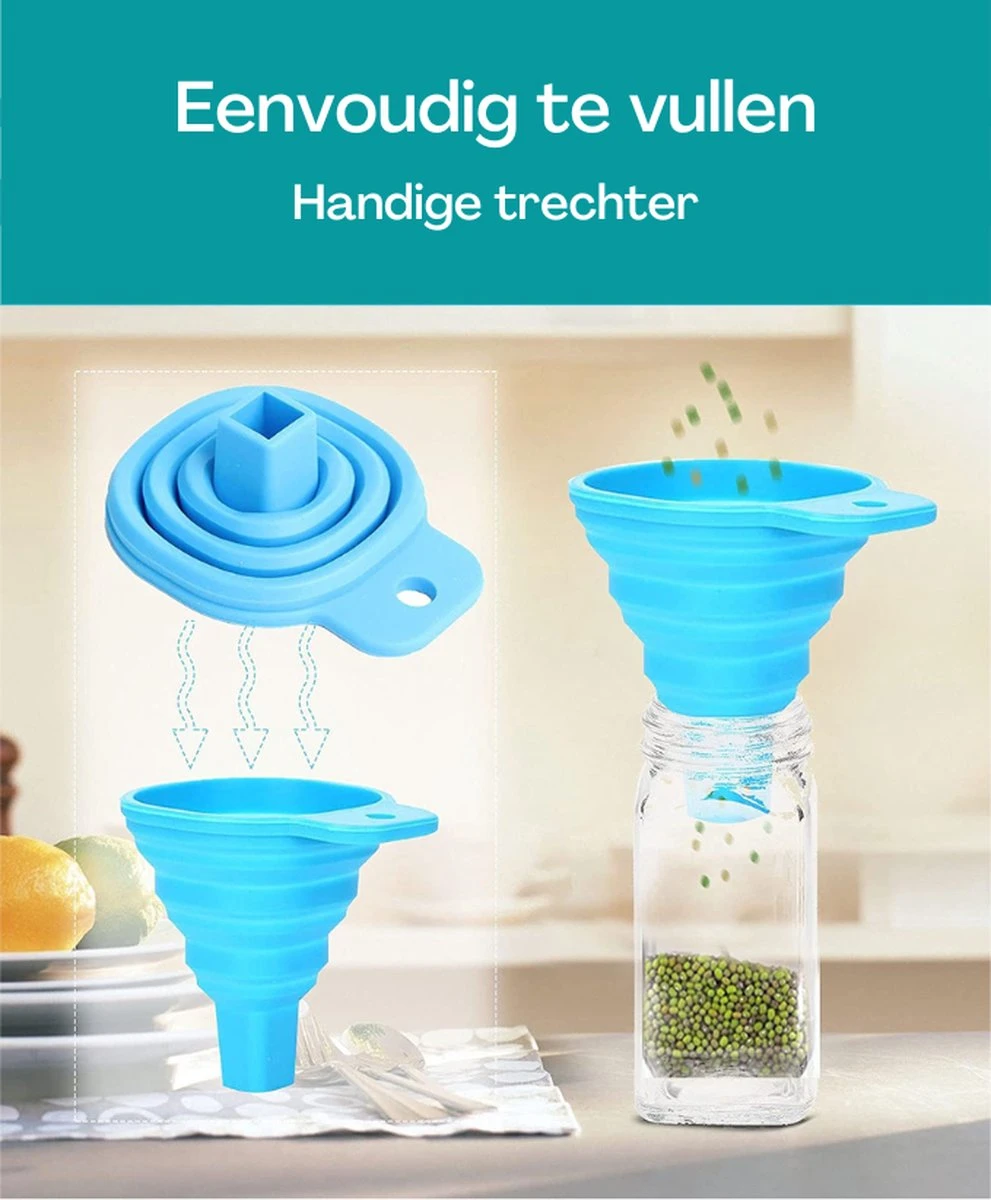 TidyHome Kruidenrek Draaibaar - Kruidenpotjes - Kruiden Carrousel - 20 Kruidenpotjes - Zwart - RVS - Draaibaar - Aanrecht Organizer - Inclusief Labels, Pen En Trechter - Keuken Organizer - Afbeelding 8